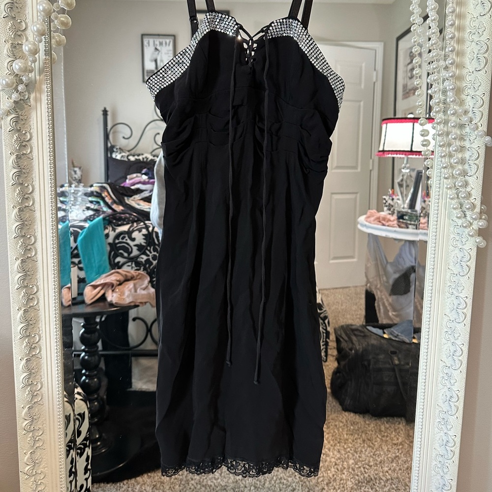 Richmond X Black Rhinestone Dress